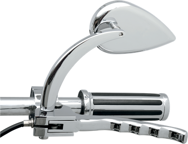 DRAG SPECIALTIES Mirror - Tear Drop - Chrome - Long Stem 0640-0387