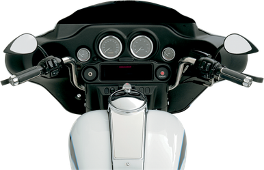 DRAG SPECIALTIES Mirror - Tear Drop - Black - Short Stem 0640-0690