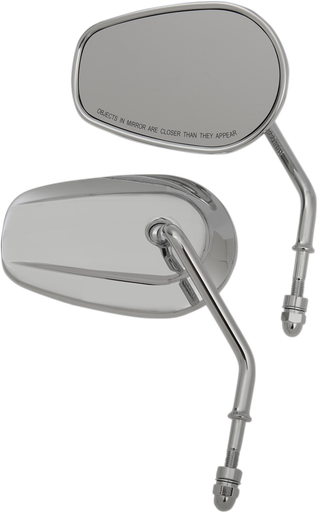 DRAG SPECIALTIES Replacement Mirrors - Short Stem - Chrome M60-6385C