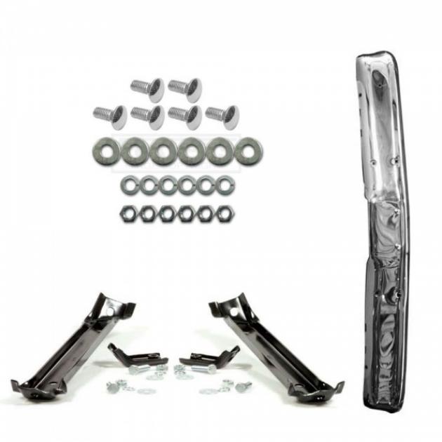 GMC Truck Front Bumper Kit, Chrome, Show Quality, 4WD, 1969-1972