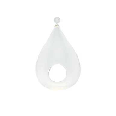 6.5″ Clear Solid Hand Blown Hanging Glass Candle Holder
