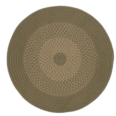 6′ Brown All Purpose Handcrafted Reversible Round Outdoor Area Throw Rug