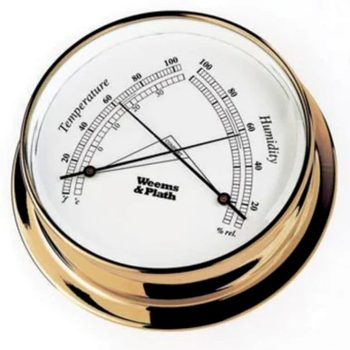 6″ Gold and White Adjustable Weatherproof Round Comfortmeter