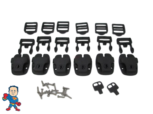 6-Piece Nexus Hot Tub Cover Latch Repair Kit with Clips, Buckles & Stainless Hardware