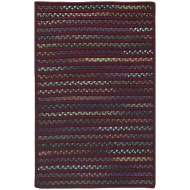 6′ x 8′ Merlot and White All Purpose Handcrafted Reversible Rectangle Outdoor Area Throw Rug