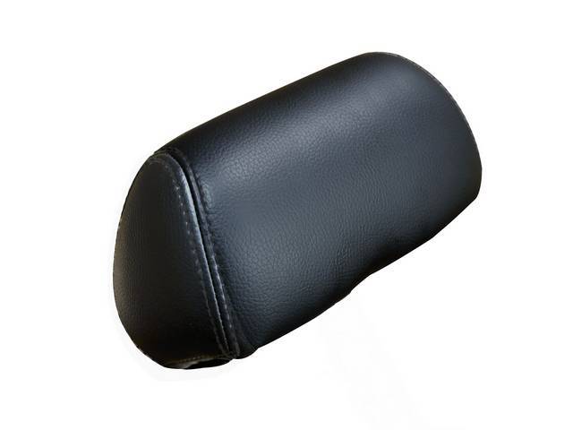 TMI Sport R Seat Headrest Conversion, Charcoal Black and Charcoal Black UniSuede Inserts, Black Stitching