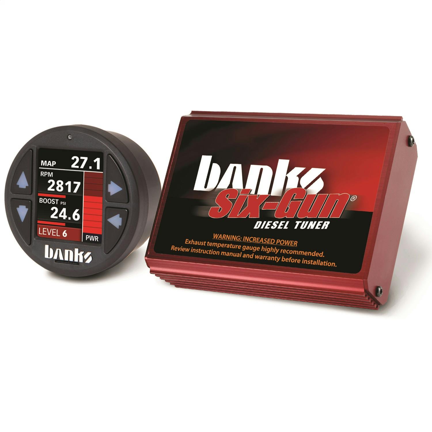 Banks Power 61412 Six-Gun Diesel Tuner w/Banks iDash-1.8-2004-05 Chevy 6.6L; LLY