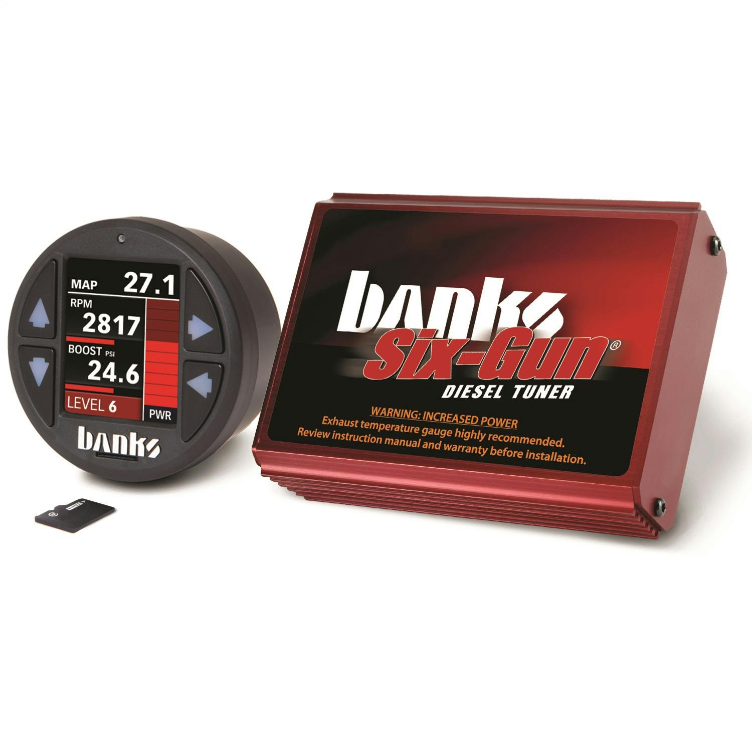 Banks Power 61448 Six-Gun Diesel Tuner w/Banks iDash-1.8 DataMonster-2003-05 Dodge 5.9L