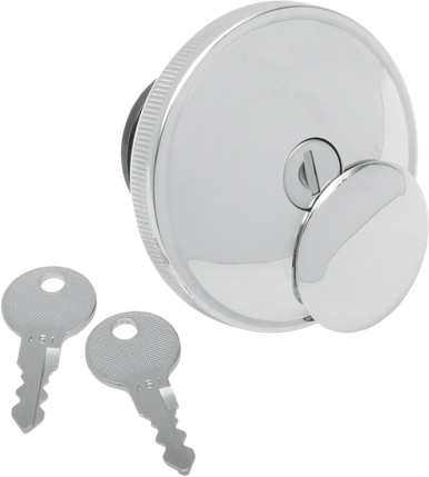 DRAG SPECIALTIES Non-Vented Locking Gas Cap - Chrome 03-0318A-B