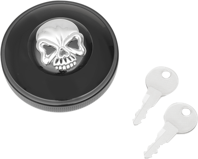 DRAG SPECIALTIES Vented Skull Locking Gas Cap - Black 03-0320ABS-A