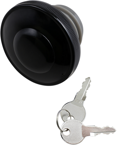 DRAG SPECIALTIES Vented Locking Gas Cap - Black 03-0320AB-A