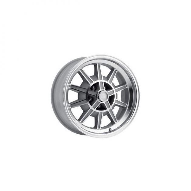 Mustang 17 x 7 GT7 Alloy Wheel, 5 on 4.5 BP, 4.25 BS, Machined / Clear Coat 1967-68