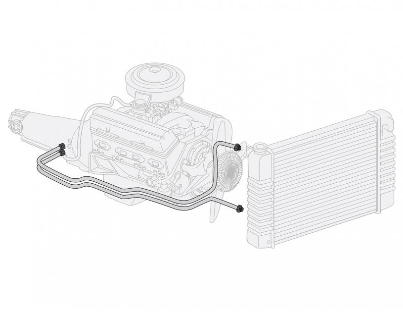 Right Stuff 1978 Ford Mustang II, Pre-Bent OE Steel Transmission Cooler Line ZTC7801