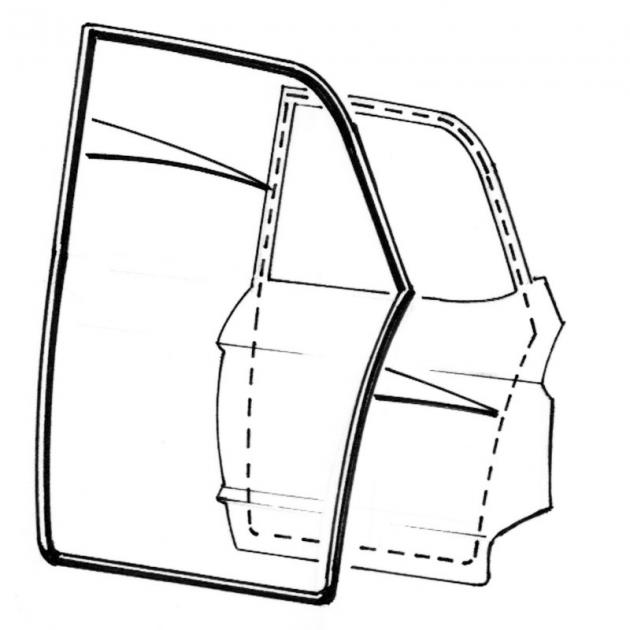 Dennis Carpenter Door Seal Kit - 4 Door Sedan - Rear Door - 1960-61 Ford Galaxie C1AB-5425324-PR