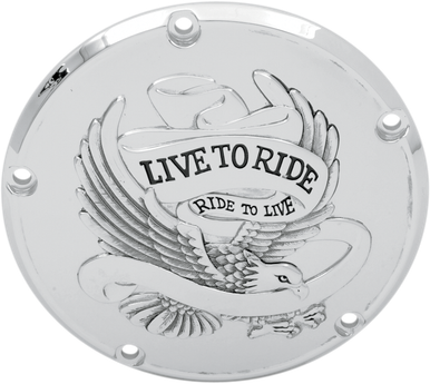 DRAG SPECIALTIES 5-Hole - Chrome - Live to Ride Derby Cover 33-0065CA