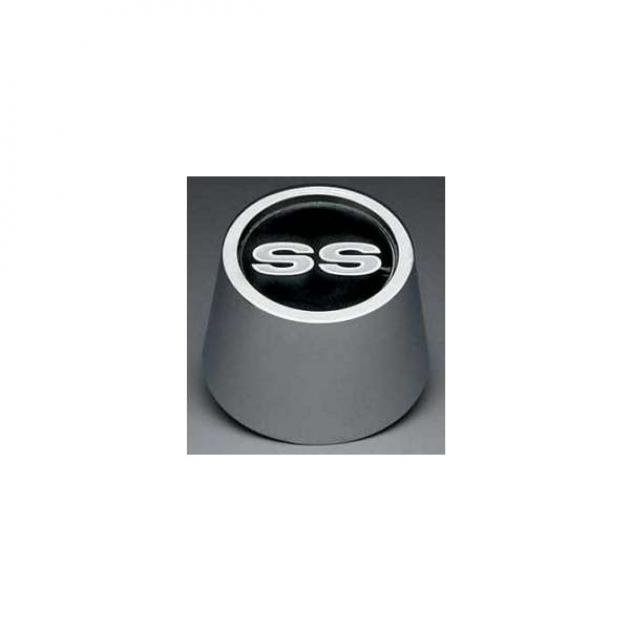 Nova Super Sport (SS) Wheel Center Ornament With SS Emblem Insert, Chrome, 1967-1974