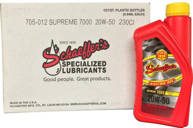 Schaeffer's 0705 - 20W50 Synthetic Plus Racing Oil - Case of 12