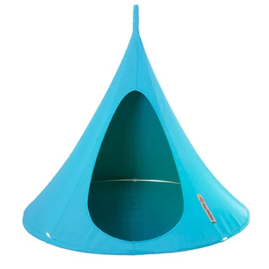 72″ Light Blue Two Person Hanging Cacoon Chair with Hanging Hardware