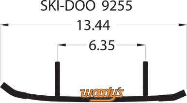 Woody's Extender Trail III Flat-Top Runner for Ski-Doo MX Z 600 Sport 2002 ESD3-9255