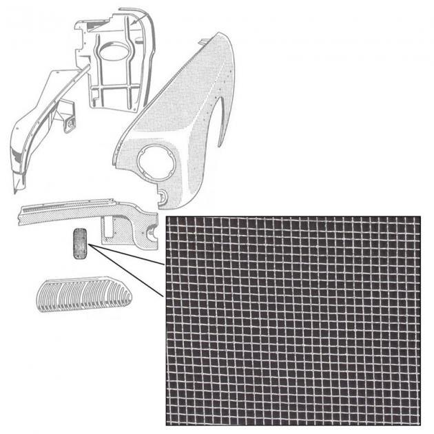 Dennis Carpenter Fresh Air Duct Ventilating Screen - 1949 Ford Car 8M-8716