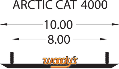 Woody's Mini Sled Runner 4" 60° Arctic Cat ZR 120 2018 2021 2023 RUA-0120