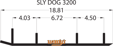 Woody's Trail Blazer IV Flat-Top 6" 60° 2002 Arctic Cat Bearcat 340 TSL4-3200