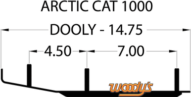 Woody's Slim Jim Dooly Runner 6" 60° Arctic Cat Bearcat 2000 XT 2020 DA6-1000
