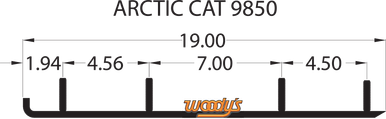Woody's Trail Blazer IV Flat-Top 6" 60° Arctic Cat Z 370 2000-2006 TAT4-9850