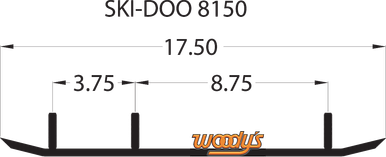 Woody's Trail Blazer IV Flat-Top 6" 60° for 1997-1998 Ski-Doo Formula 500 Deluxe TSD4-8150