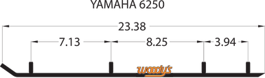 Woody's Trail Blazer IV Flat-Top 6" 60° Carbide Runners for Yamaha Ovation LE 1990-1999 TYV4-6250
