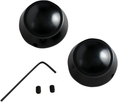 DRAG SPECIALTIES Swingarm Pivot Bolt Cover - Gloss Black C16-0225B