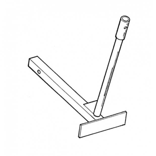 Parade Flag Holder, Single Flag, Extended Length, Fits into2" Square Hitch Opening