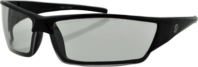 ZAN HEADGEAR Utah Sunglasses - Shiny Black - Clear EZUT01C