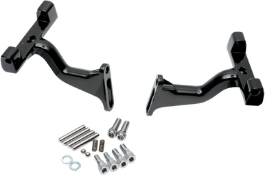 DRAG SPECIALTIES Passenger Footboard Raised Mount - Black P17-0407B