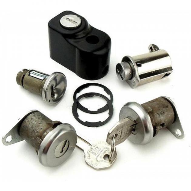 Max Performance Complete Lock Kit With Original Keys & Spare Tire Lock, Concours Correct| PY302A-65T Corvette 1965