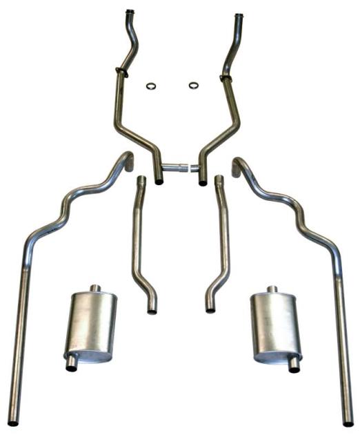 Shafers Classic Reproductions 1963-1964 Full Size Ford 352 and 390 CID Dual Turbo Exhaust System, 2 & 4 Door 83001