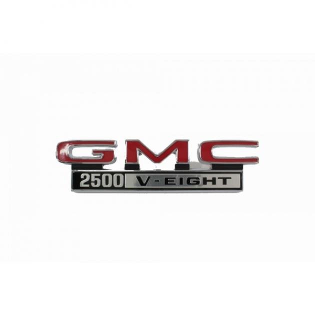 Chevy Or GMC Truck Fender Side Letters "GMC 2500 V-EIGHT", Chrome 1968-1972