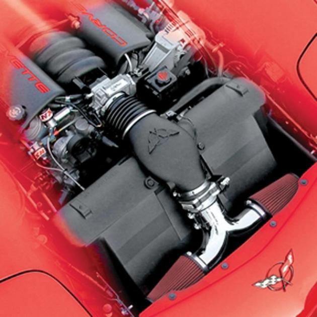 Corvette Intake, Dual Air System, Chrome Plated, 2001-2004