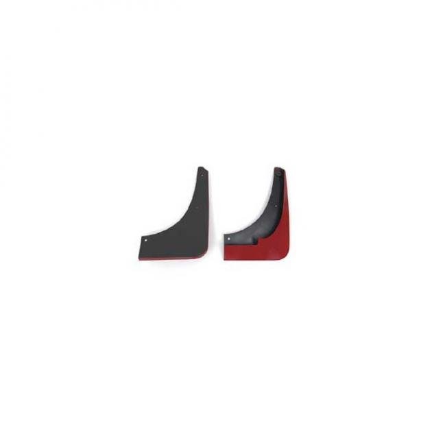 Corvette Splash Guards, Body Contoured, Rear, Victory Red, Altec, 2005-2009