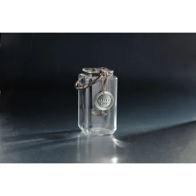 8.5″ Clear Glass Rectangular Shaped Candle Holder