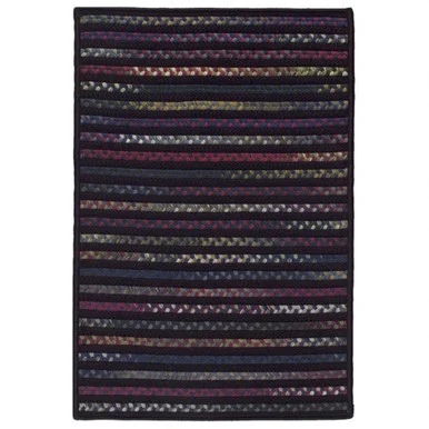 8′ x 10′ Black and White All Purpose Striped Handcrafted Reversible Rectangular Outdoor Area Throw Rug
