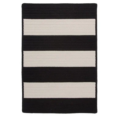 8′ x 11′ Black All Purpose Handmade Reversible Rectangular Mudroom Area Throw Rug