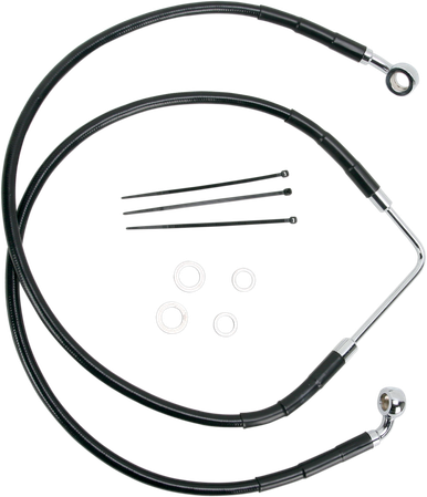 DRAG SPECIALTIES Brake Line - Front - FXDB '06-'07 - Black 660328-BLK