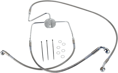 DRAG SPECIALTIES Brake Line - Front - +2" - Stainless Steel 644410-2