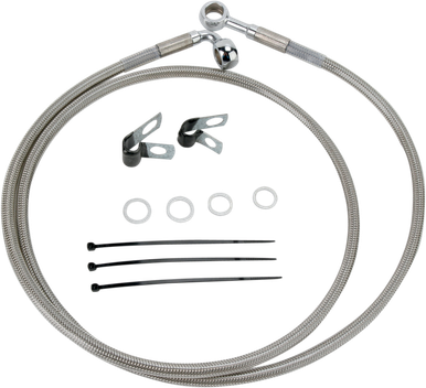 DRAG SPECIALTIES Brake Line - Front - +6" - Stainless Steel 640115-6