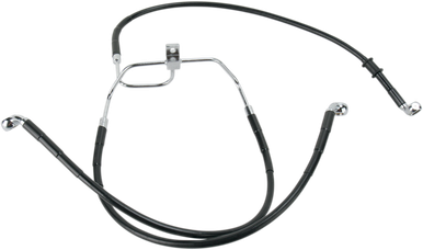 DRAG SPECIALTIES Brake Line - Front - Black - +6" - FXDF '08-'17 660325-6BLK
