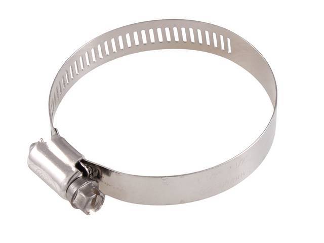 Hose Clamp, 1 1/2 to 2 1/2, Ford Oval Logo, Stainless Steel