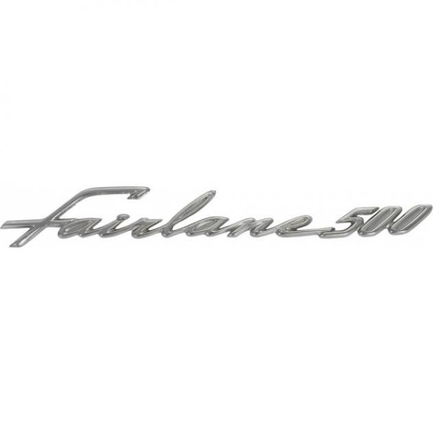 Fairlane 500 Die-Cast Chrome Roof Pillar Emblems, Pair, 1962-1964