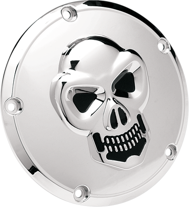 DRAG SPECIALTIES Skull Derby Cover - Chrome - 5 Hole 33-0062-PC