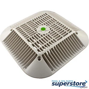 883612034102 AquaStar Pool Products 14″x14″ Retro to 9″x9″ Anti-Entrap.Suct.Outlet Cover,White R914101